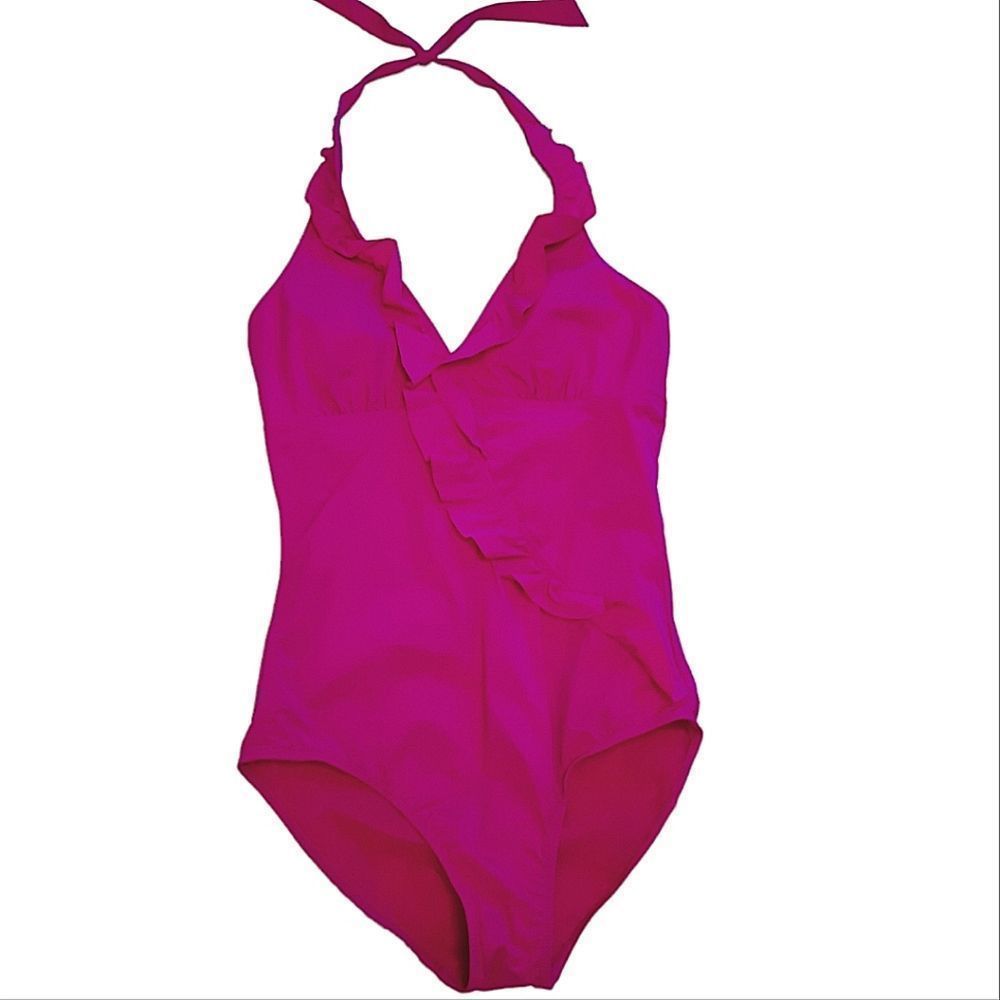 Assets By Spanx Magenta One Piece Swimsuit